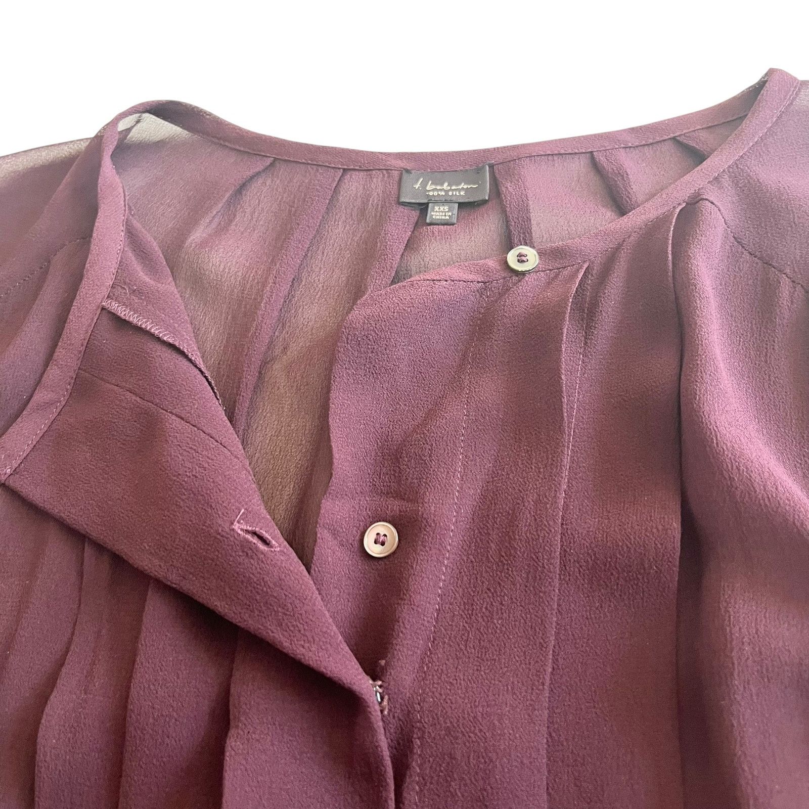 Aritzia Babaton Aritzia Burgundy Pleated Tie Waist Crepe Midi Dress Size XS / US 0-2 / IT 36-38 - 8 Thumbnail