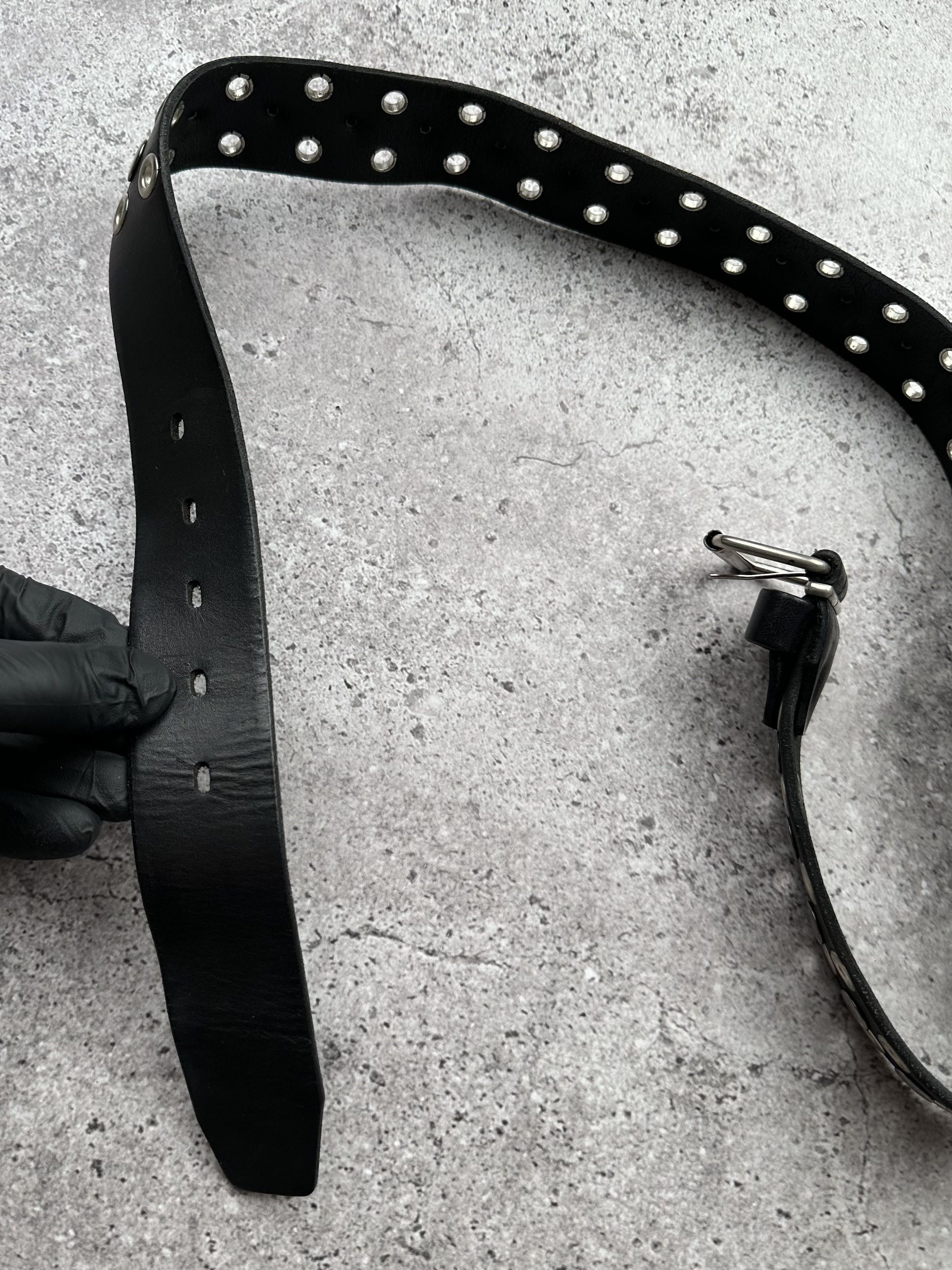 Hysteric Glamour Vintage Metal Rings Leather Belt C423(V455)(E8) Size ONE SIZE - 2 Thumbnail