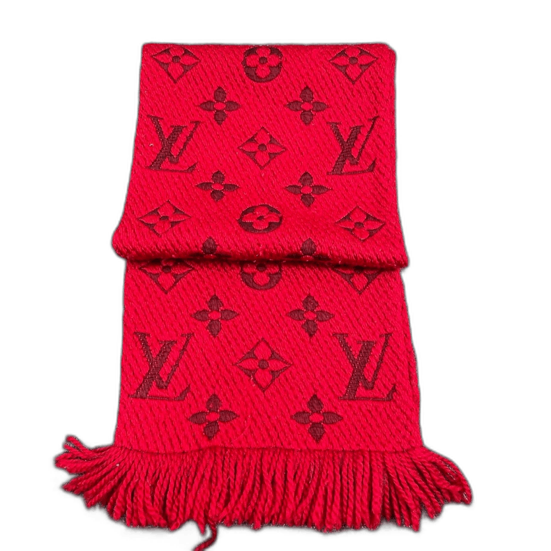 Louis Vuitton Fringed Scarf Red