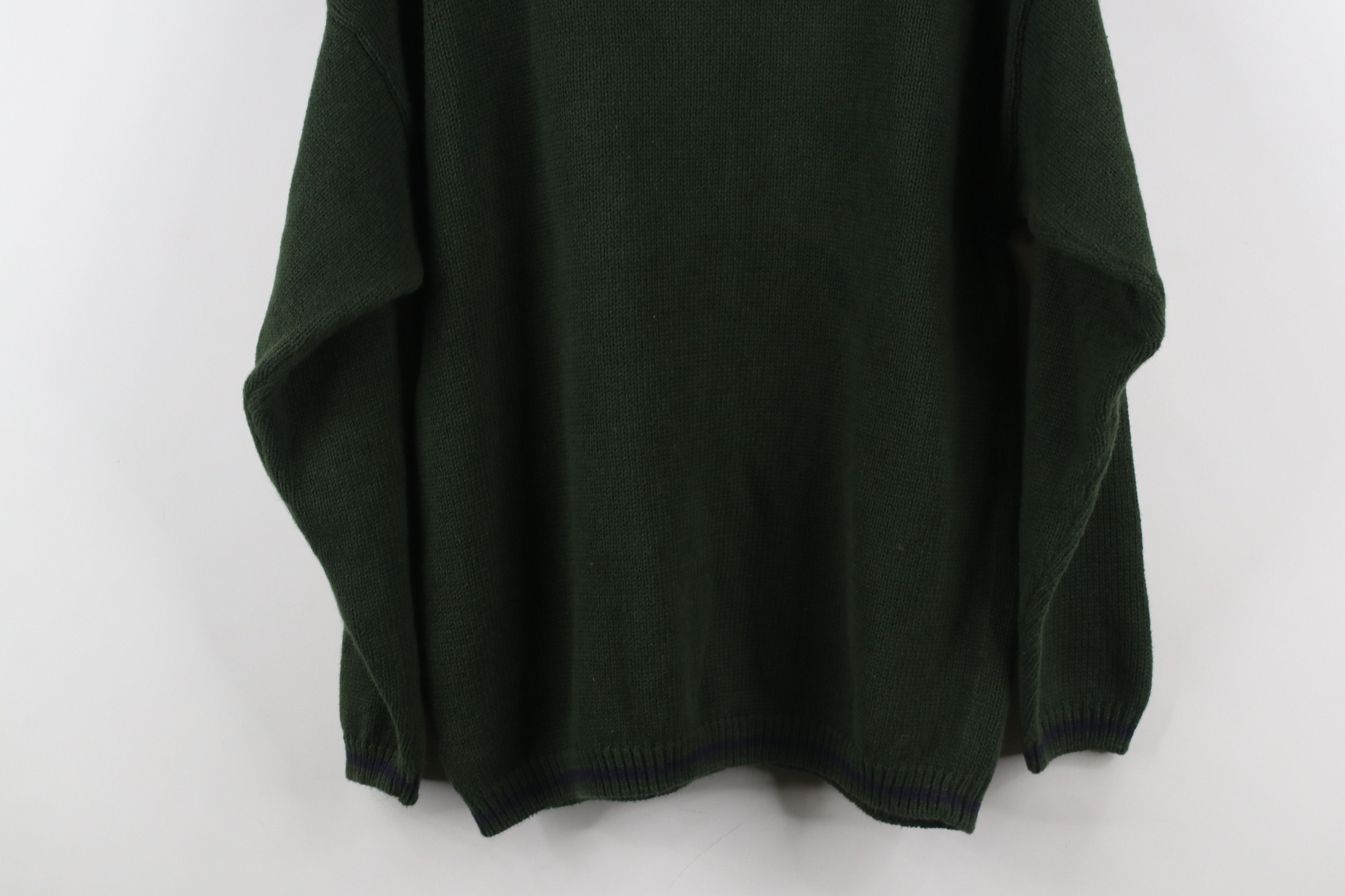 Vintage Vintage 90s Streetwear Cotton Blend Knit V-Neck Sweater Size US M / EU 48-50 / 2 - 10 Thumbnail