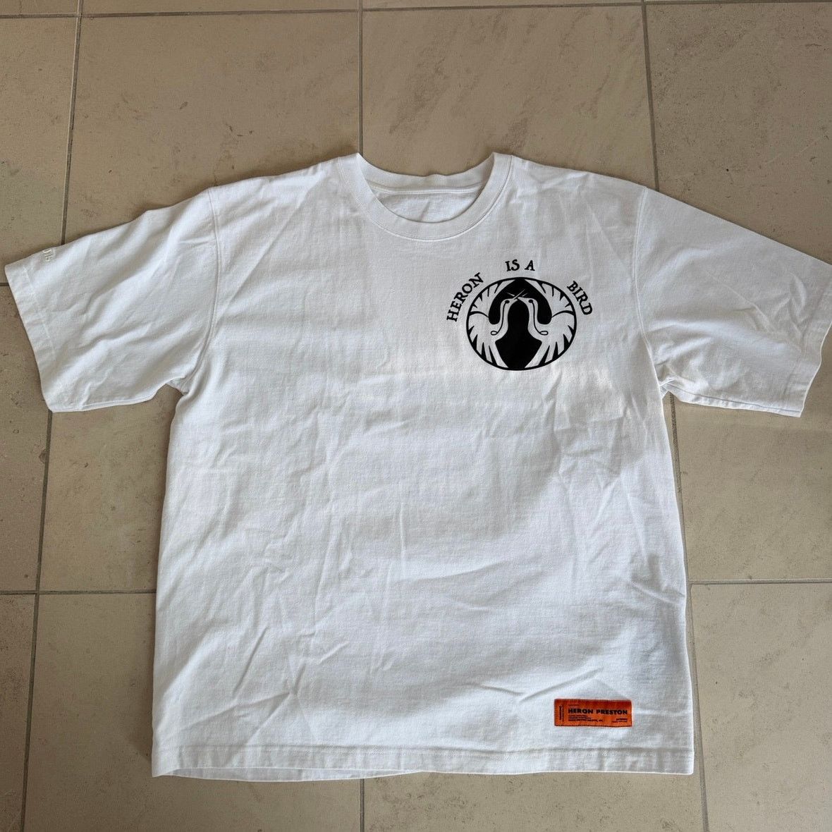 Heron Preston Heron Preston “Heron Is A Bird” White T-Shirt XL HP Cube Size US XL / EU 56 / 4 - 1 Thumbnail