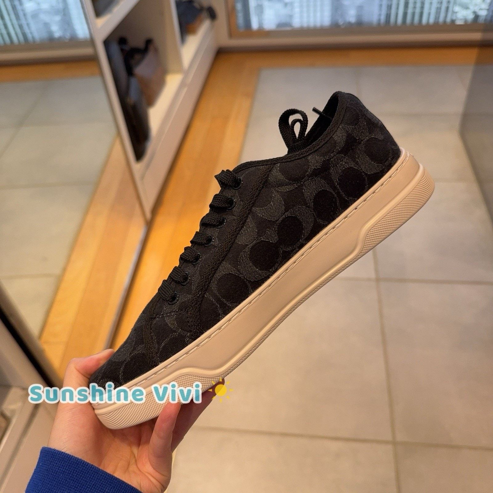 Coach NEW Coach men Canvas SneakerIn Signature Denim CAP73 us 7.5 Size US 7.5 / IT 37.5 - 1 Thumbnail