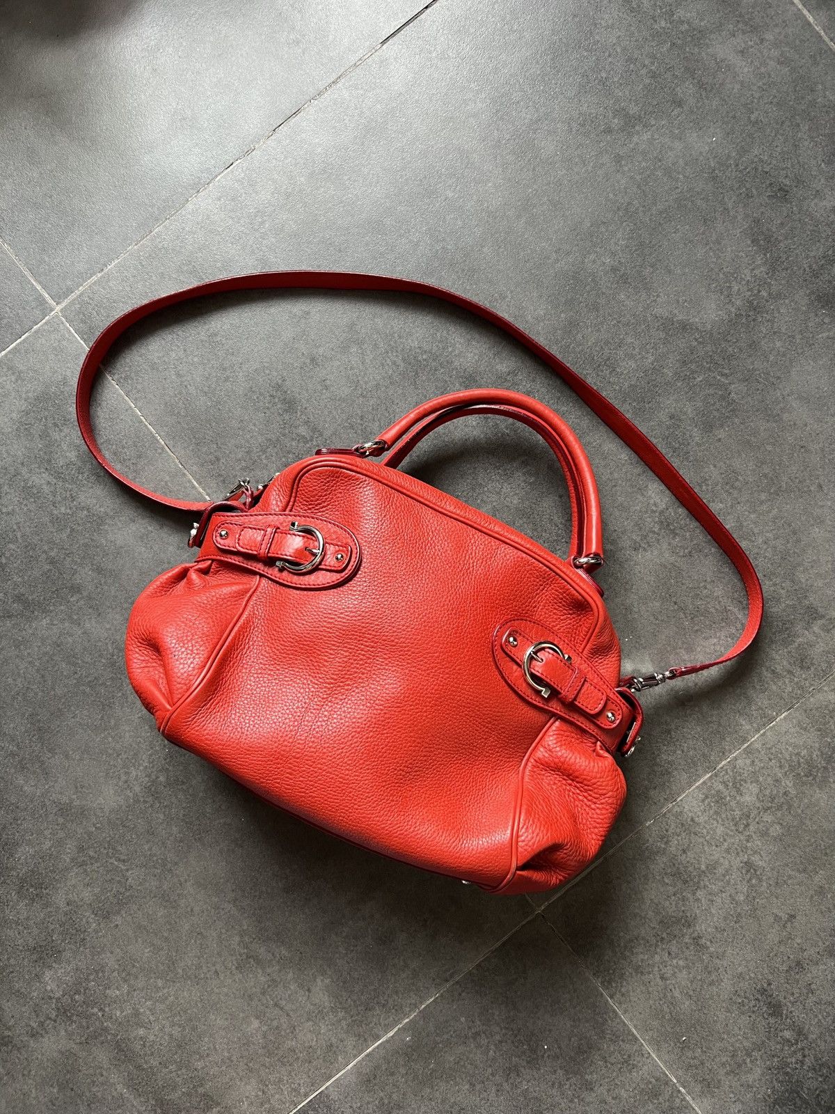 Salvatore Ferragamo × Vintage Salvatore Ferragamo Leather red bag Size ONE SIZE - 3 Thumbnail