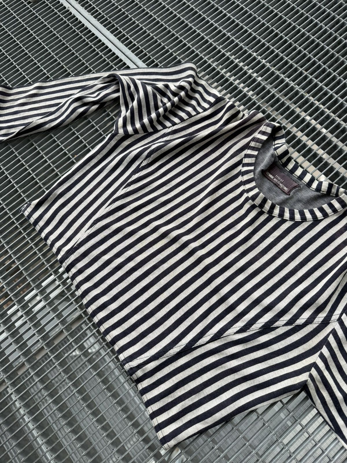 Tricot Comme des Garcons Rare Archive Vintage Comme Des Garsons Trikot Stripe Top Size M / US 6-8 / IT 42-44 - 10 Thumbnail