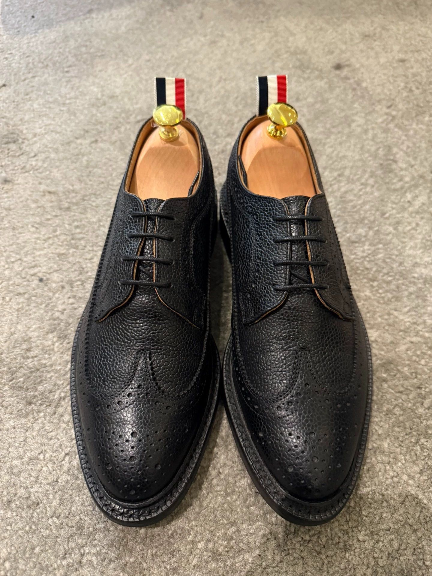 Thom Browne Thom Browne Black Carved Leather Shoes US7 (Nike41) Size US 7 / EU 40 - 1 Thumbnail