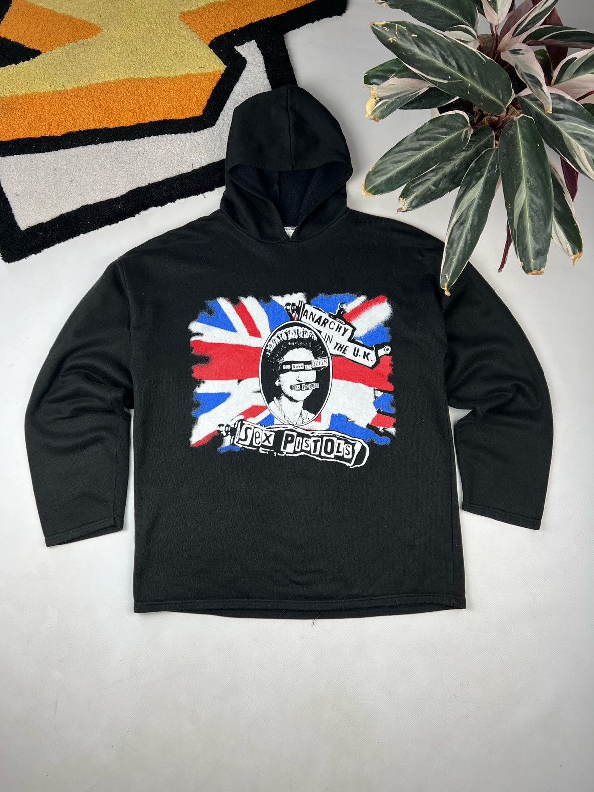 Band Tees × Vintage Vintage 90s SEX PISTOLS THE QUEEN HOODIE ANARCHY in UK Size US L / EU 52-54 / 3 - 1 Thumbnail