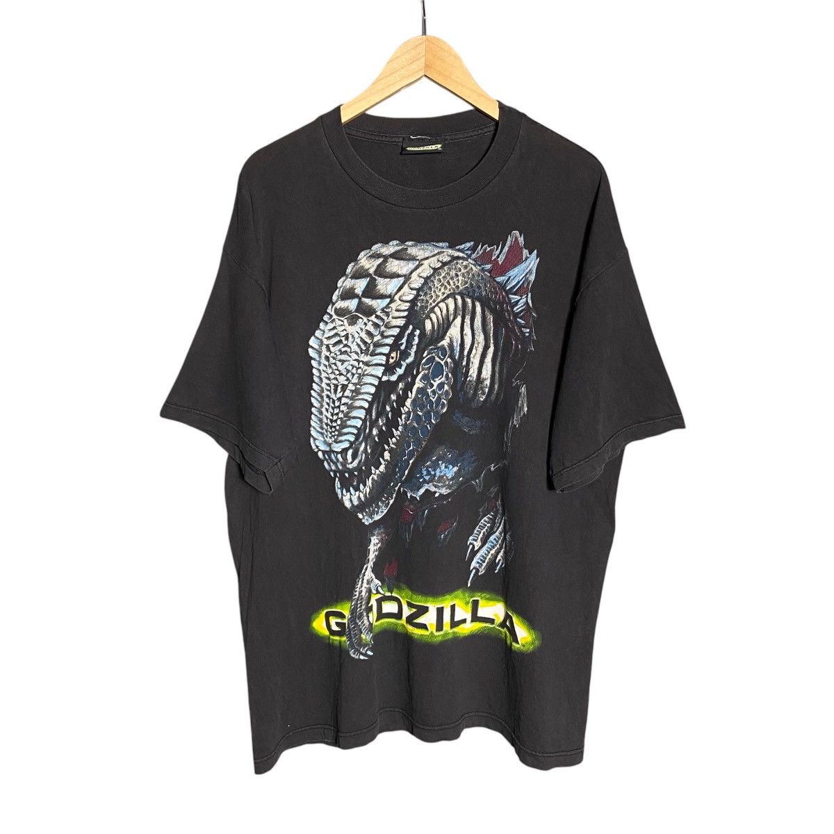 Vintage Vintage 90s Godzilla Movie Tee / Monster Graphic T-Shirt Size US XL / EU 56 / 4 - 1 Thumbnail