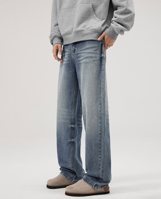 Japanese Brand × Jean Retro high street American cleanfit loose straight jeans Size US 32 / EU 48 - 4 Thumbnail