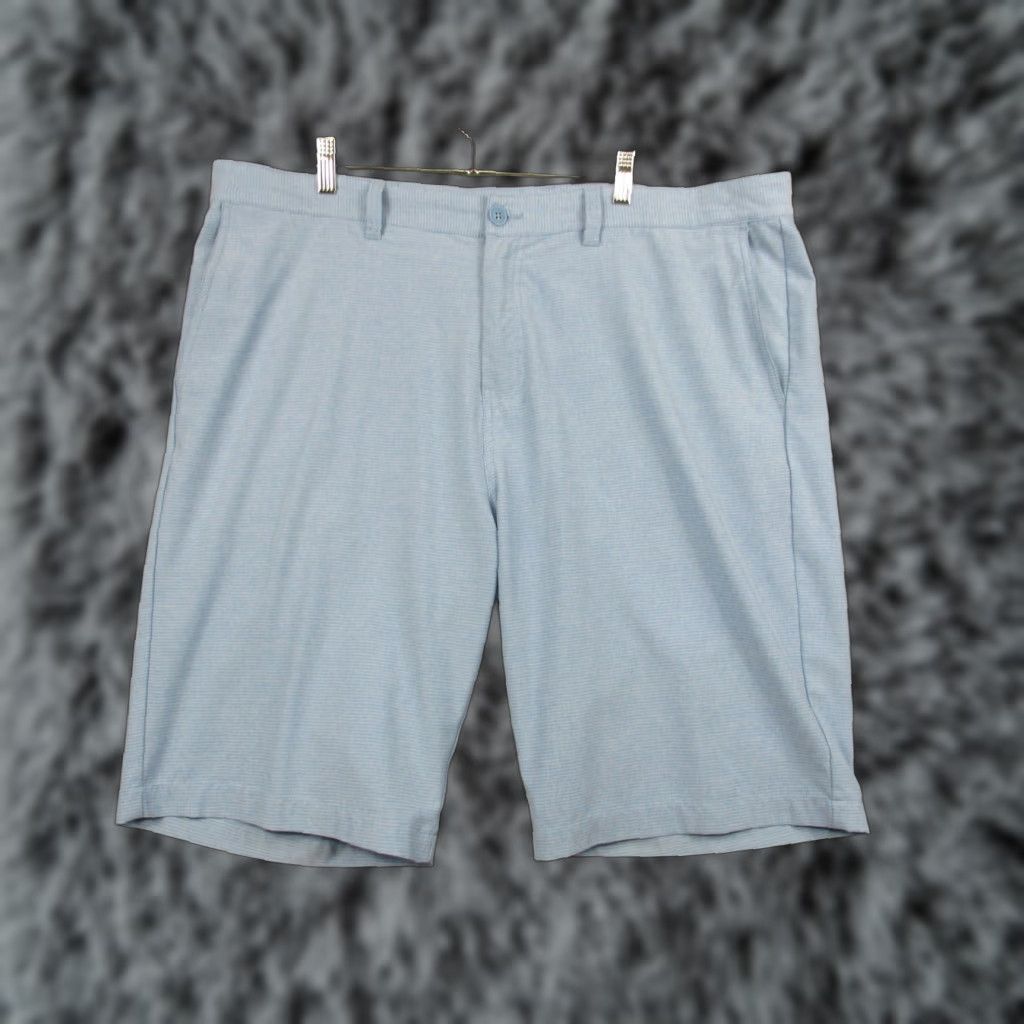TravisMathew Travis Mathew Shorts Men's 42 Blue Stripe Chino Golf Stretch Casual 5-Pocket Regular Belt Loops Blue Mens Size US 42 / EU 58 - 1 Thumbnail