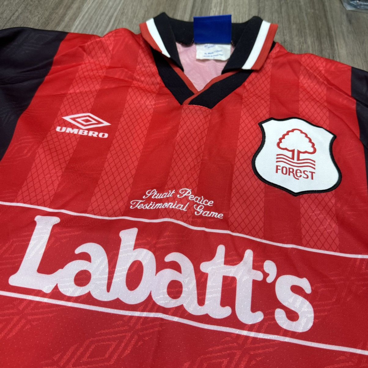Umbro Nottingham forest 1996 stuart pearce testimonial match shirt Size US XL / EU 56 / 4 - 3 Thumbnail