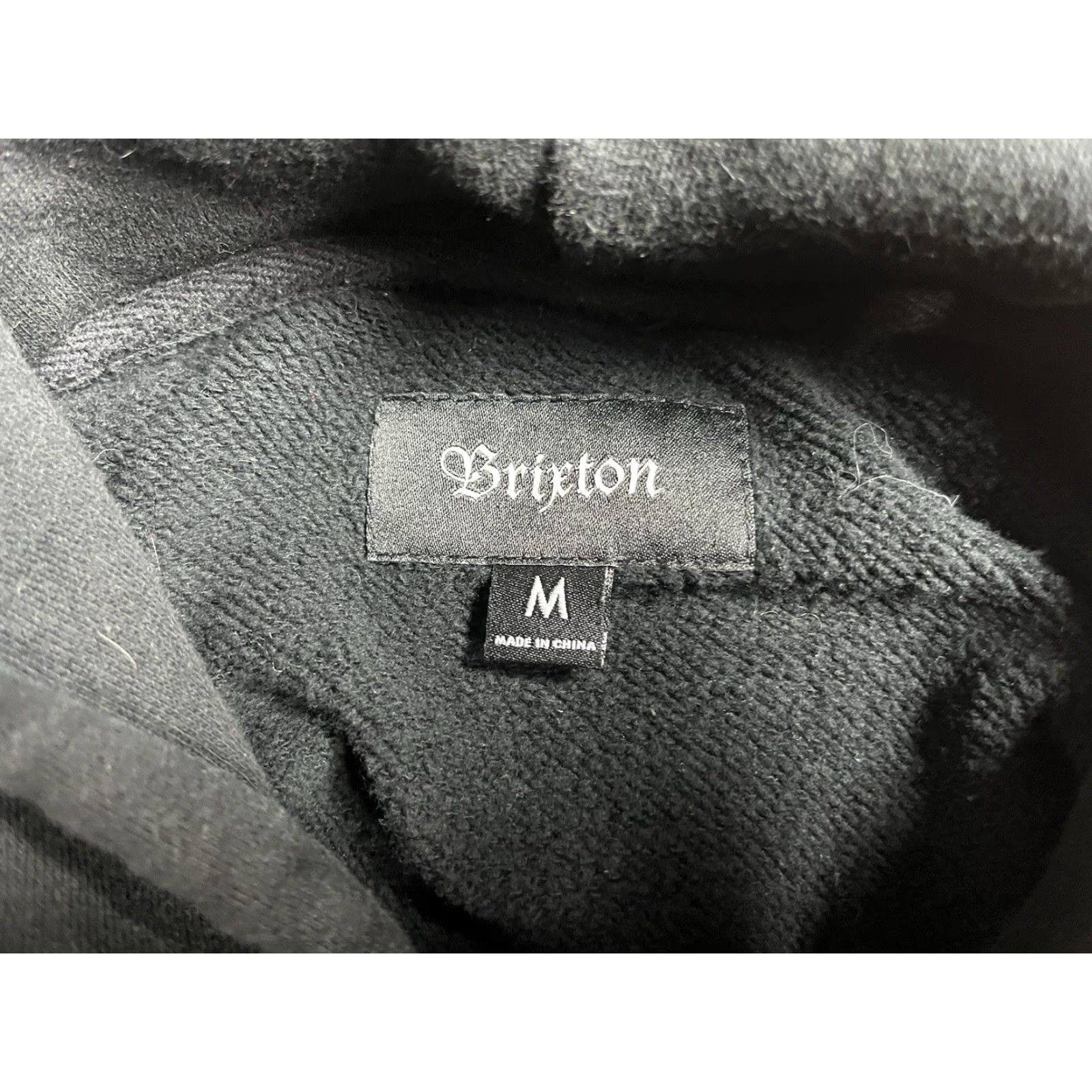 Brixton Brixton Hoodie Men’s Black Medium Sweatshirt Drawstring Hooded Crew Neck Pullover Graphic Print Logo Size US M / EU 48-50 / 2 - 6 Thumbnail