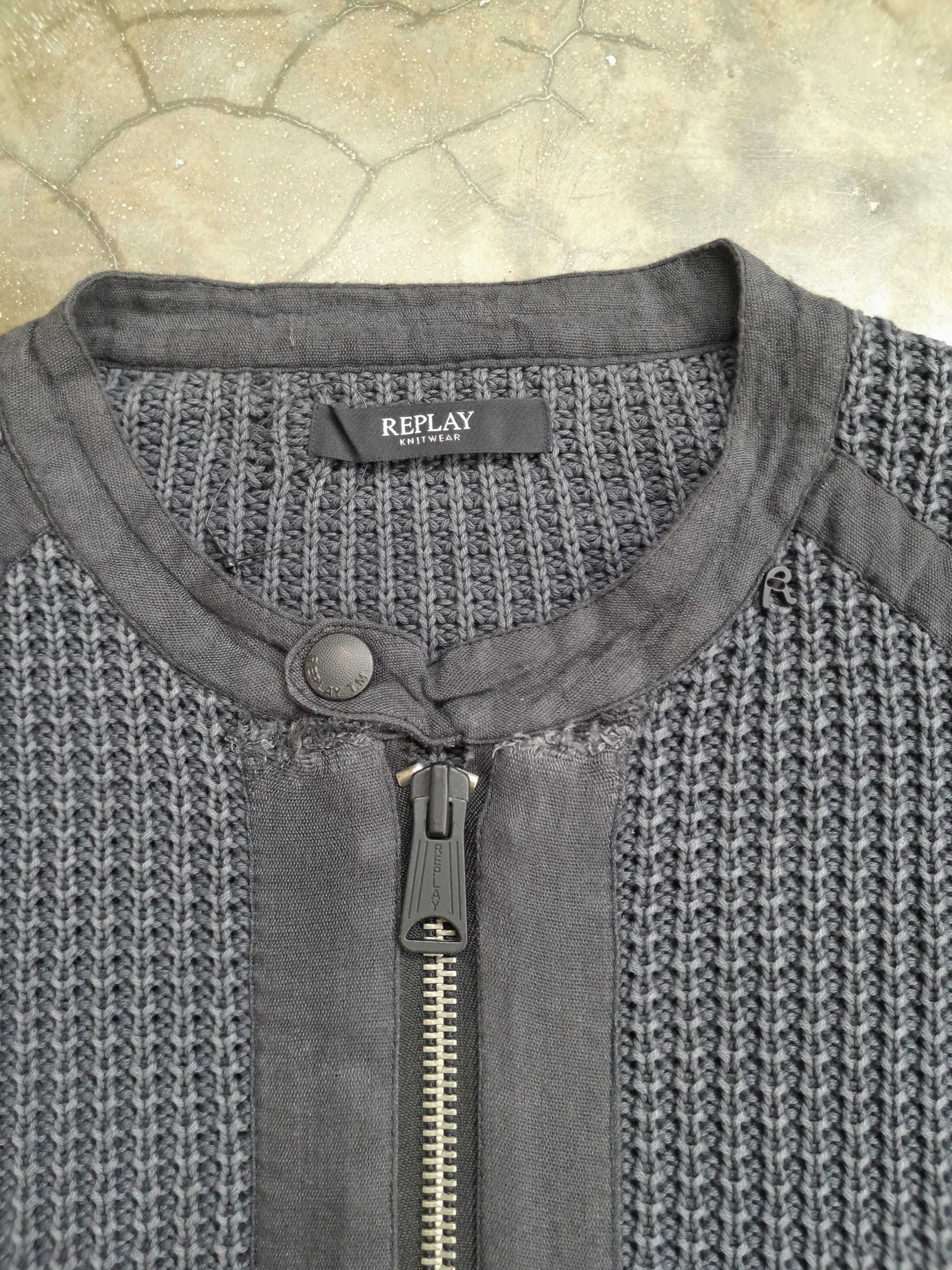 Replay Vintage Repaly - Men Knitted Zipper Jacket Size US L / EU 52-54 / 3 - 6 Thumbnail