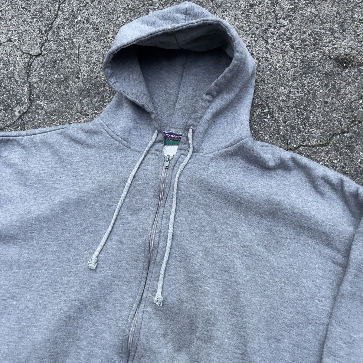 Vintage Vintage 90s GRAND BANKS Full Zip Waffle Line Hoodie Size US XL / EU 56 / 4 - 2 Thumbnail