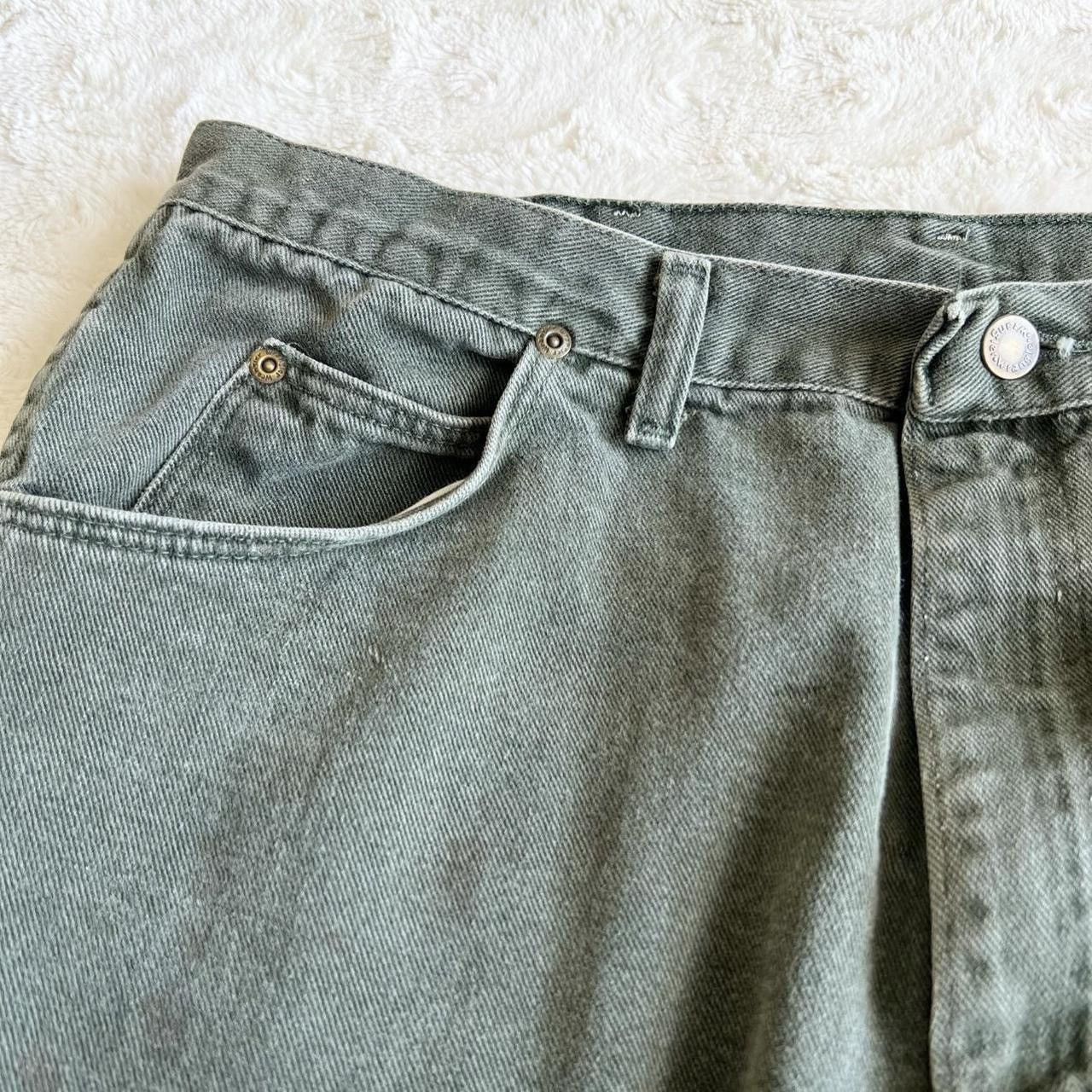 Wrangler Vintage Wrangler Jeans Mens 35x29 *Tag 38x30 Green Straight Size US 35 - 8 Thumbnail