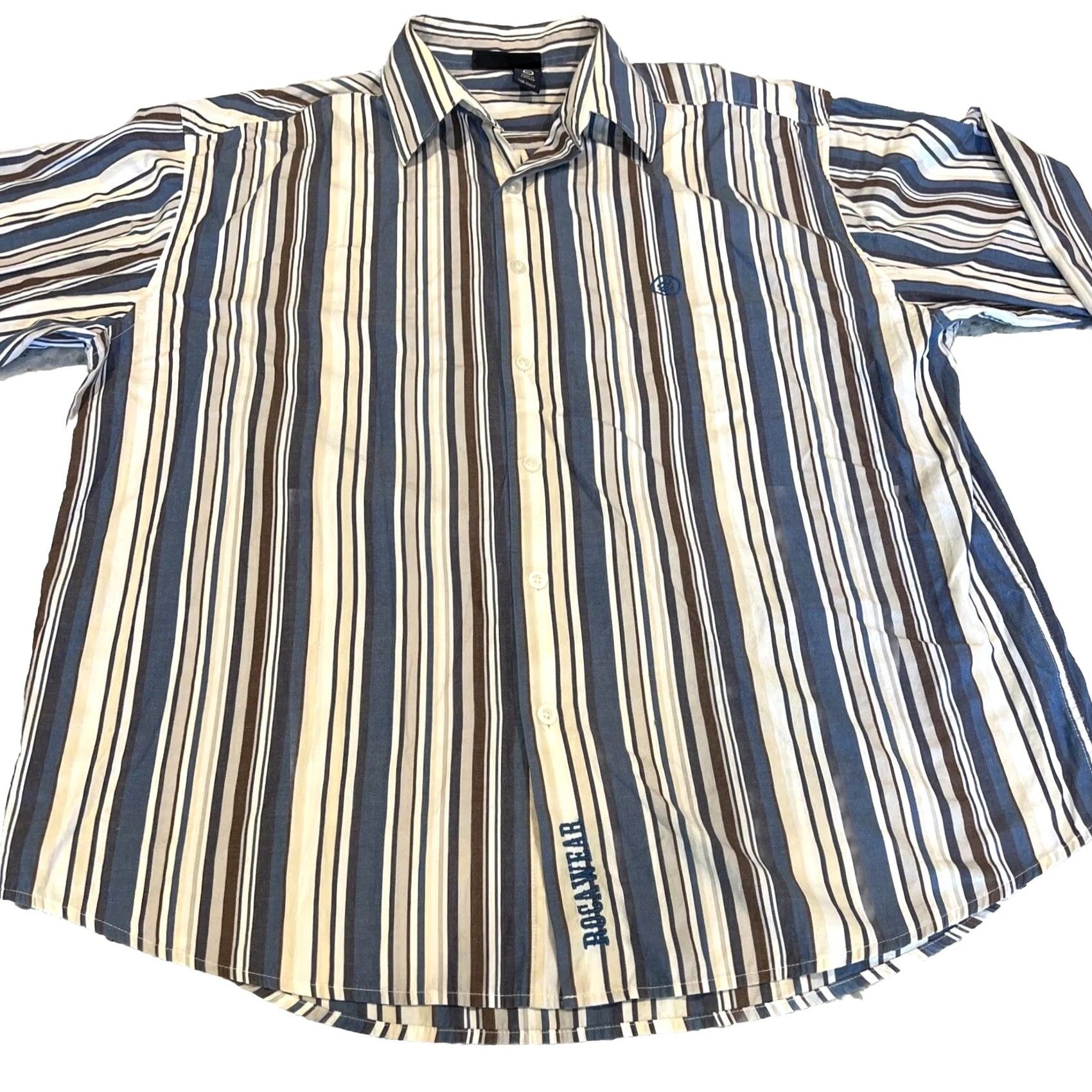 Rocawear Rocawear Shirt Men’s XL Long Sleeve Button Down Striped Cotton Size US XL / EU 56 / 4 - 2 Thumbnail