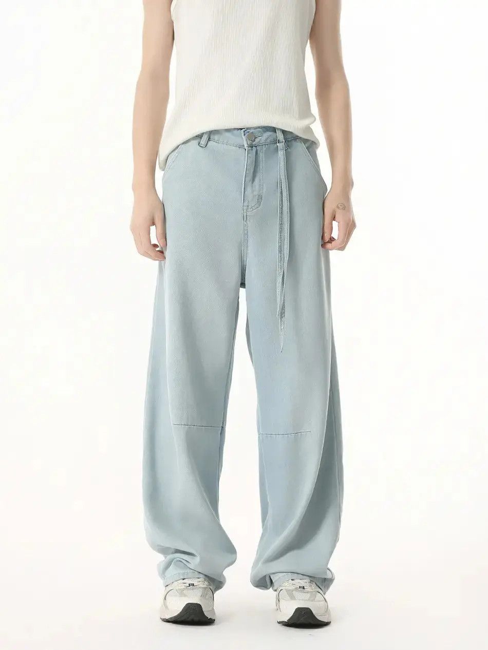 Japanese Brand Retro loose straight leg high street jeans Size US 32 / EU 48 - 4 Thumbnail