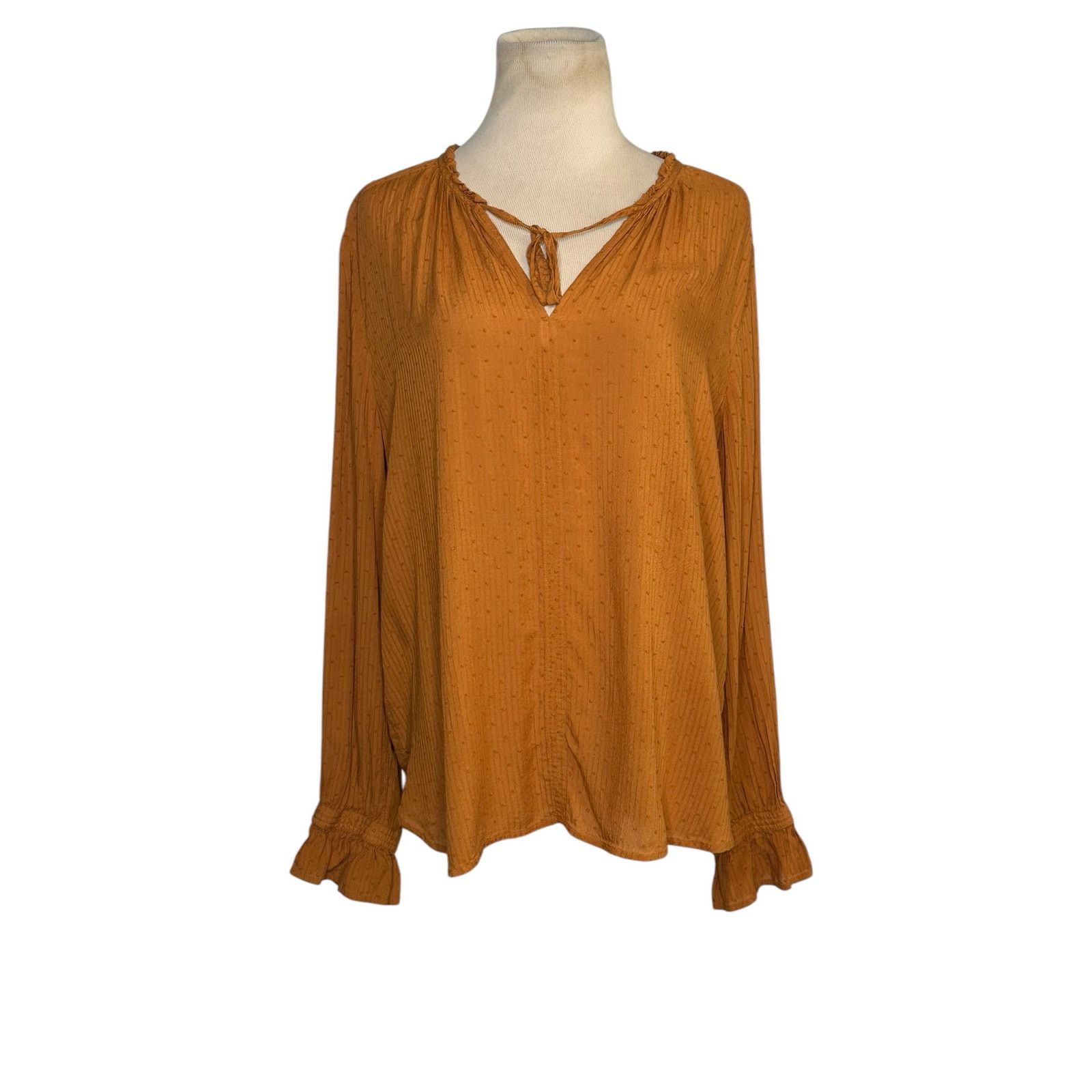 Loft Loft burnt orange long sleeves tunic blouse size large Size L / US 10 / IT 46 - 1 Thumbnail