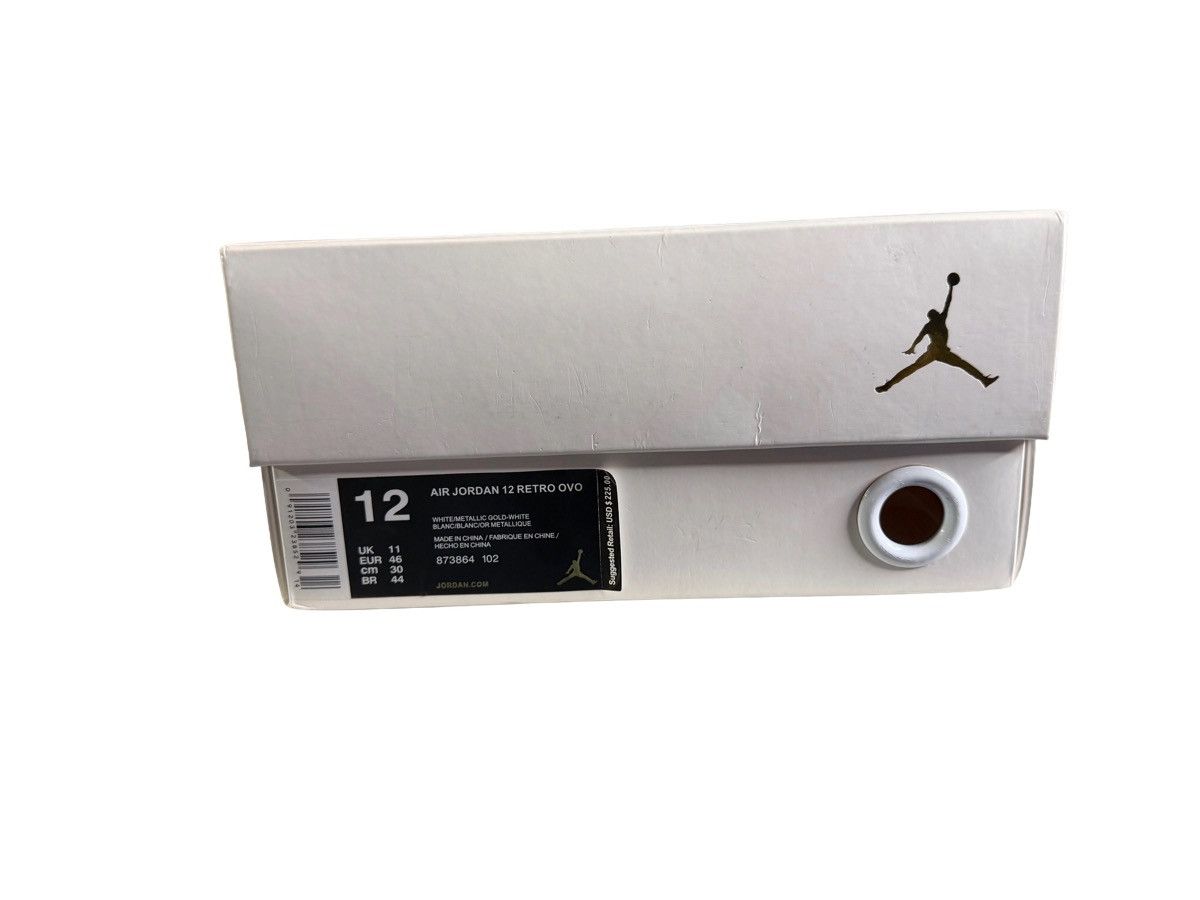Jordan Brand × October's Very Own Air Jordan 12 OVO White Gold DS Size 12 OG Box Size US 12 / EU 45 - 9 Thumbnail