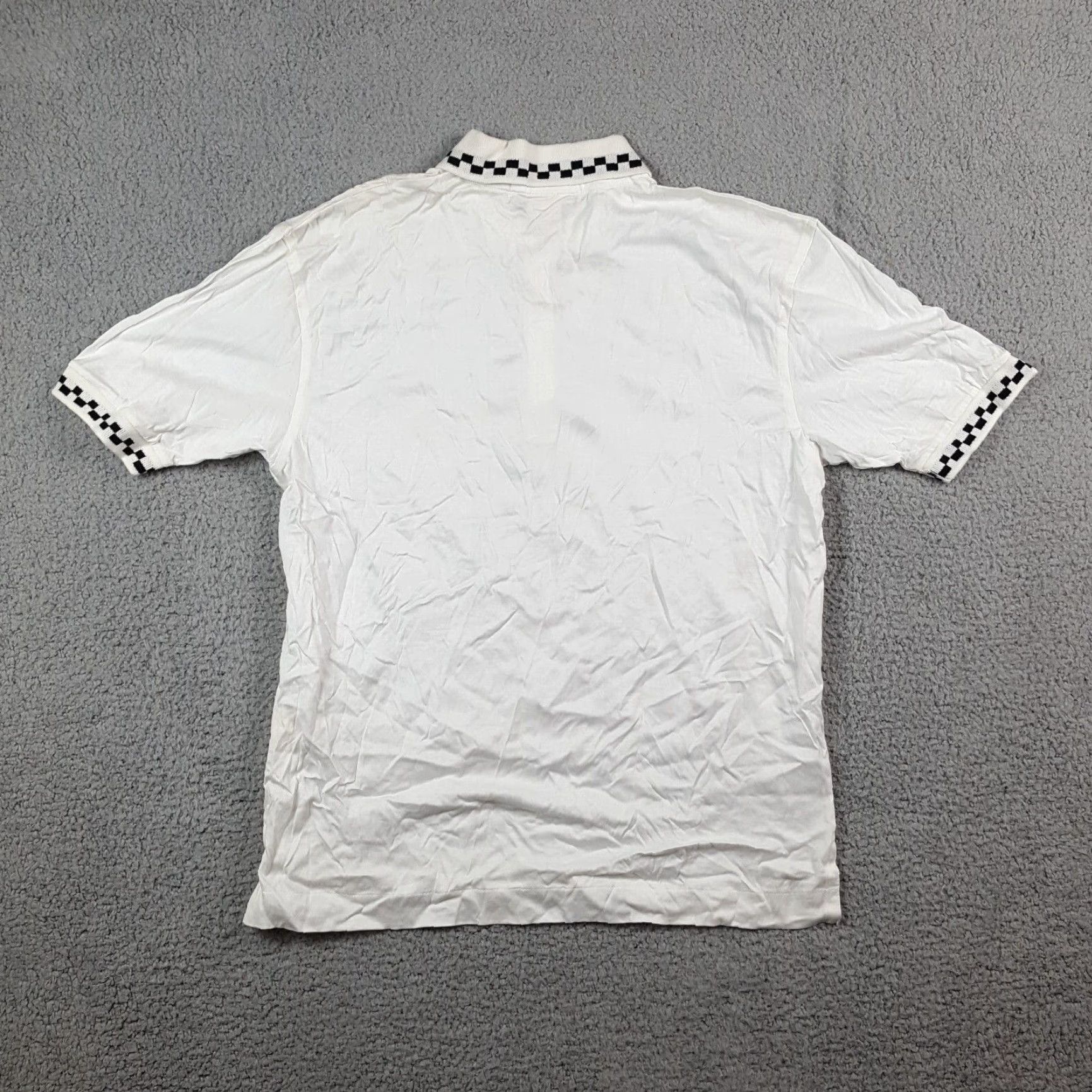 Vintage Alexa Stirling Polo Shirt Women's L White Checked Polo Shirt Short Sleeve Cotton Vintage 90s Golf Tennis Preppy Pullover Top Womens Size L / US 10 / IT 46 - 5 Thumbnail