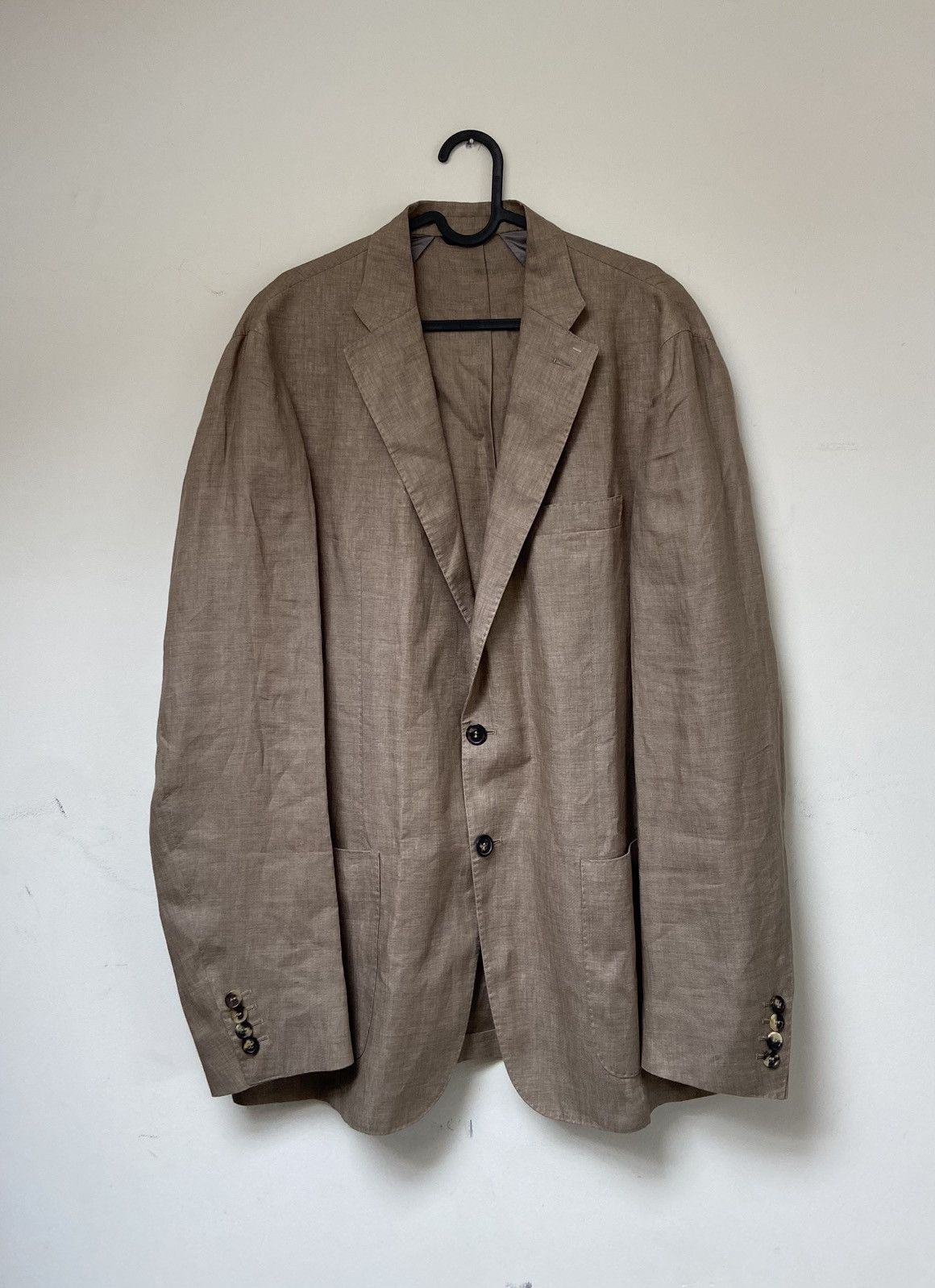 Loro Piana Loro Piana Two-Button Rain System Unstructured Linen Blazer Size 54L - 1 Thumbnail