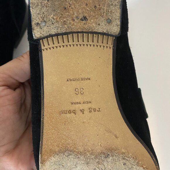 Rag & Bone Rag & Bone New York Black Suede Loafers Dress Shoe Size 36 Size US 6 / IT 36 - 5 Thumbnail