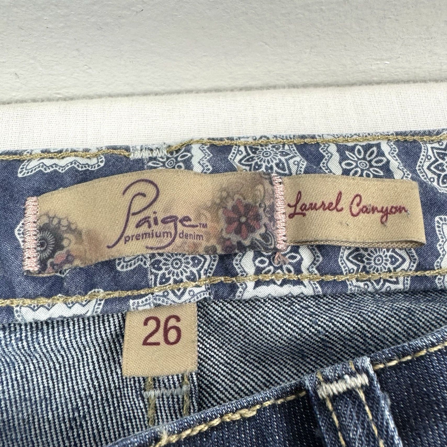 Paige VINTAGE Paige Jeans Womens Bootcut 26 Low Waist Blue Hipster Hippie USA Vtg 32.5in Inseam Jeans Womens Size 26" / US 2 / IT 38 - 4 Thumbnail