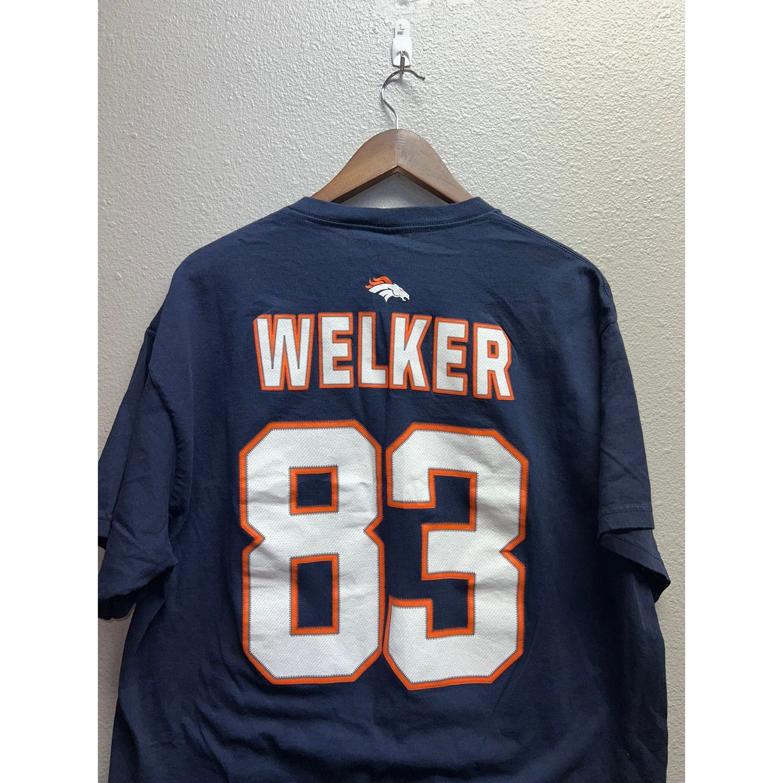 Delta Denver Broncos Super Bowl Shirt Wes Welker #83 Blue NFL XL Size US XL / EU 56 / 4 - 5 Thumbnail