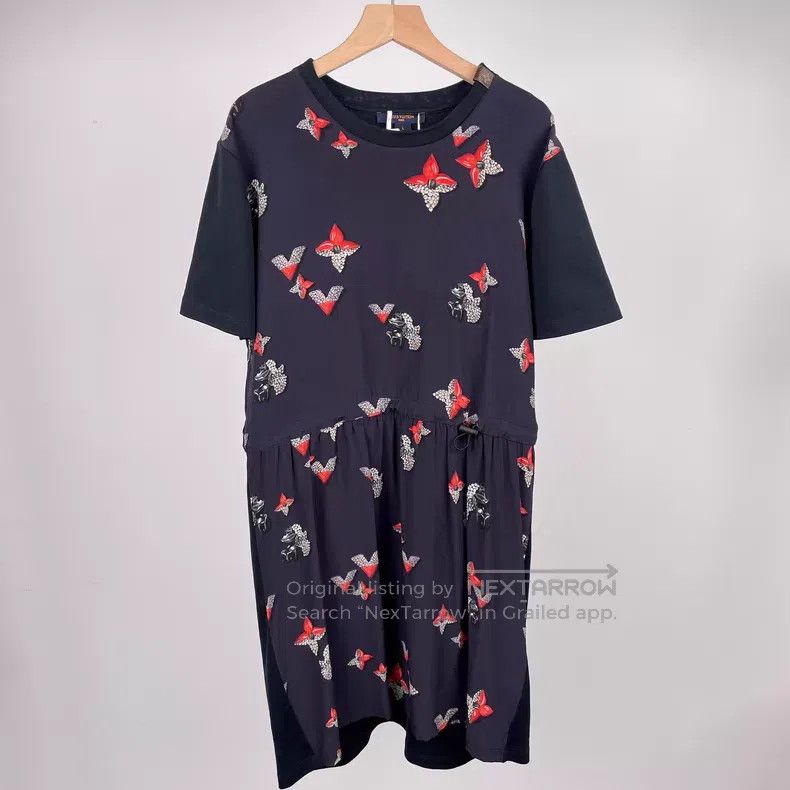Louis Vuitton Louis Vuitton Butterfly print long dress Size L / US 10 / IT 46 - 1 Thumbnail