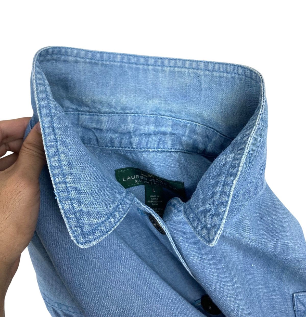 Ralph Lauren Rare‼️ Ralph Lauren Lightweight Denim Jacket Size L / US 10 / IT 46 - 9 Thumbnail