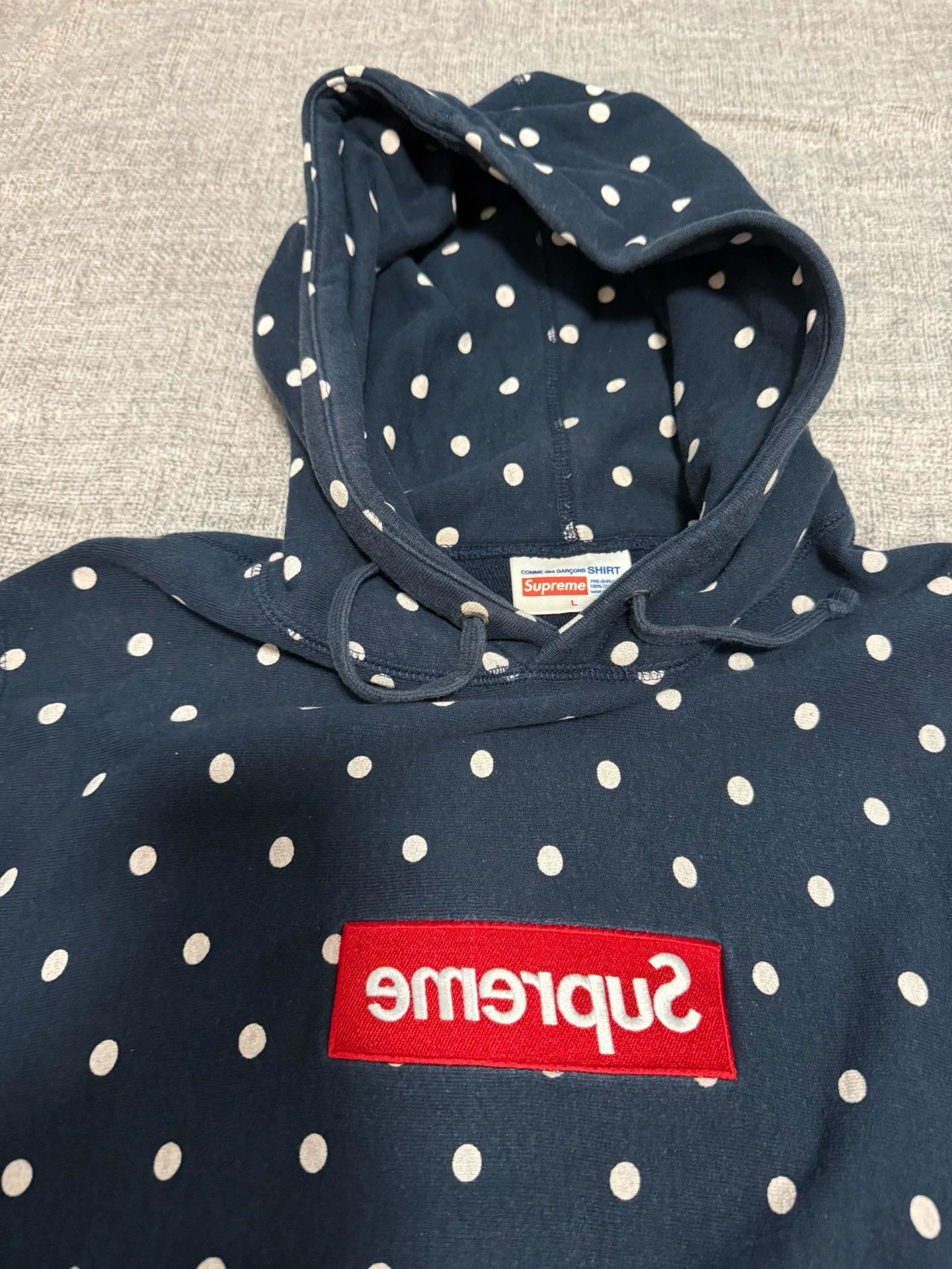 Supreme Supreme 12SS CDG Dot Box Logo Hoodie L Rare Size US L / EU 52-54 / 3 - 2 Thumbnail