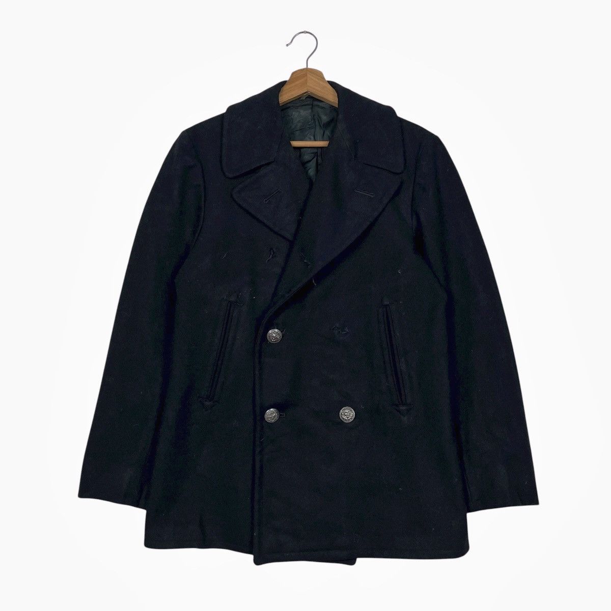 Vintage Vintage 70s US Navy Wool Peacoat Size US S / EU 44-46 / 1 - 1 Thumbnail