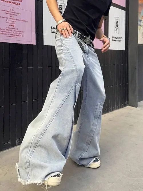 Japanese Brand Asaoka x Yuko Flared Relaxed Wide Leg Jeans Futuristic Size US 32 / EU 48 - 3 Thumbnail