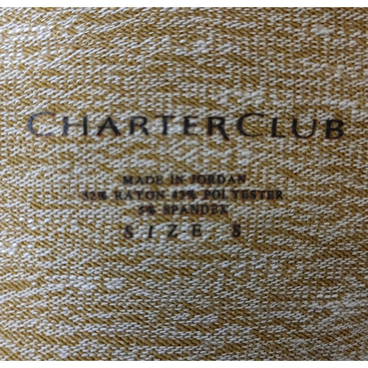 Charter Club CHARTER CLUB Women 8 White Tan Marled Knit Long Rolled Sleev Size M / US 6-8 / IT 42-44 - 3 Thumbnail