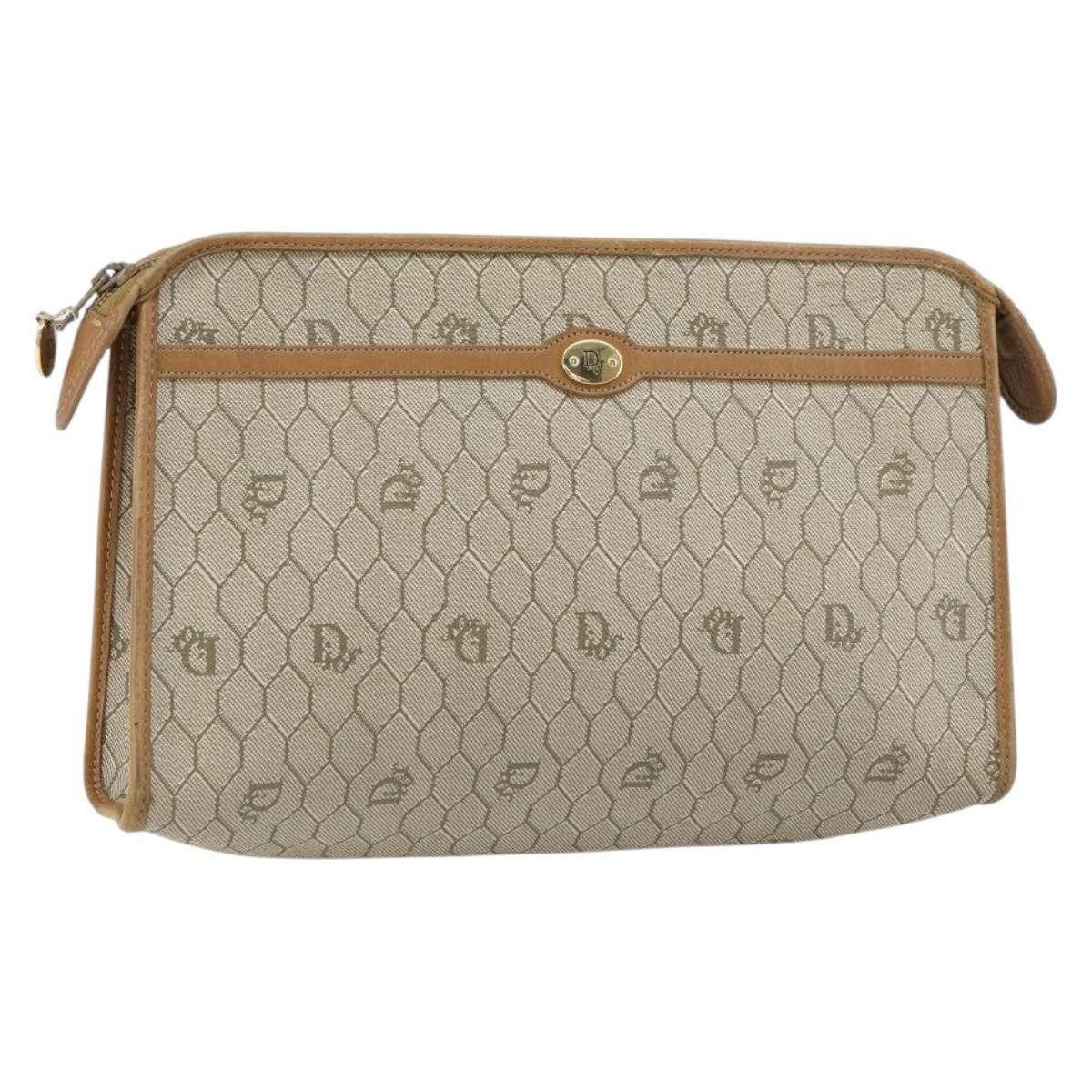 Dior Christian Dior Vintage Honeycomb Zip Canvas and Leather Size ONE SIZE - 1 Thumbnail