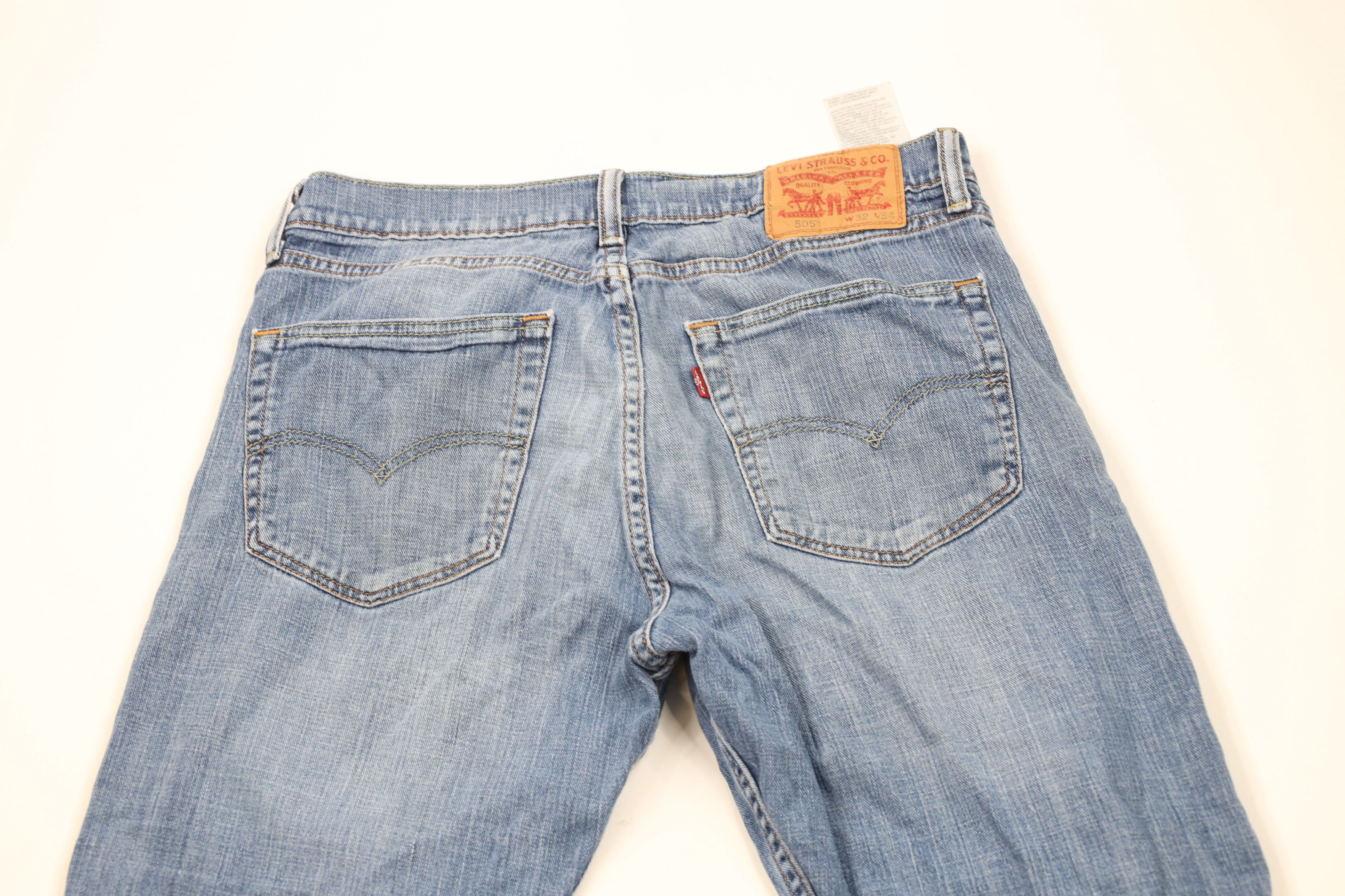 Levi's × Vintage Vintage Y2K Levis 505 Regular Fit Straight Leg Jeans Blue Size US 32 / EU 48 - 13 Thumbnail