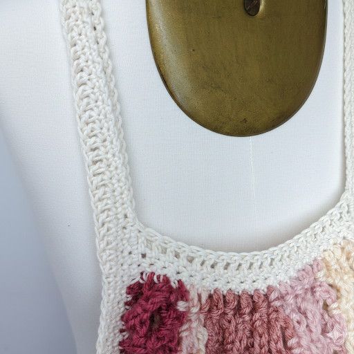 Handmade Farmers Market Bag Purple Handmade Crochet Net French Cotton Size ONE SIZE - 8 Thumbnail