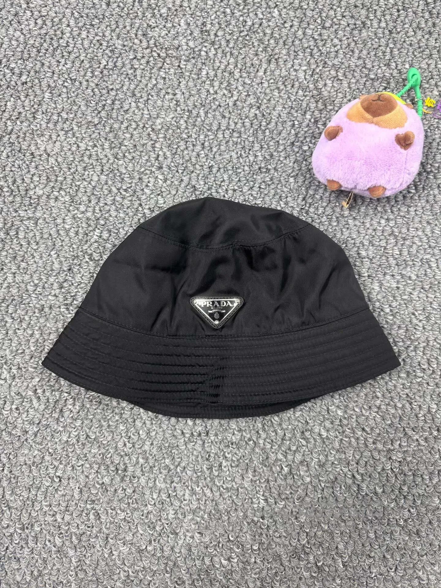 Prada Prada size M Black Triangle Metal Logo Fisherman's Hat| Size ONE SIZE - 1 Thumbnail