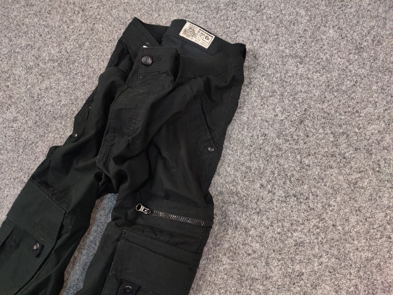 Japanese Brand Vintage Japan style Black Cargo Zip Pants Y2K Size US 34 / EU 50 - 4 Thumbnail