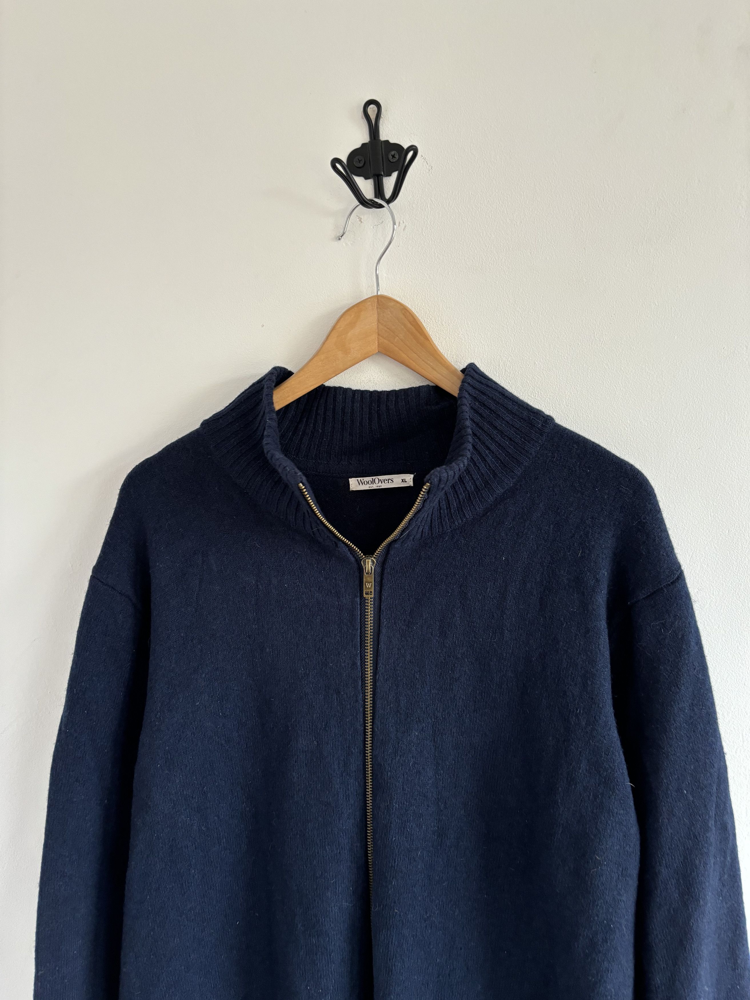Other Woolover Navy Lambwool Zip Sweater Size US XL / EU 56 / 4 - 2 Thumbnail