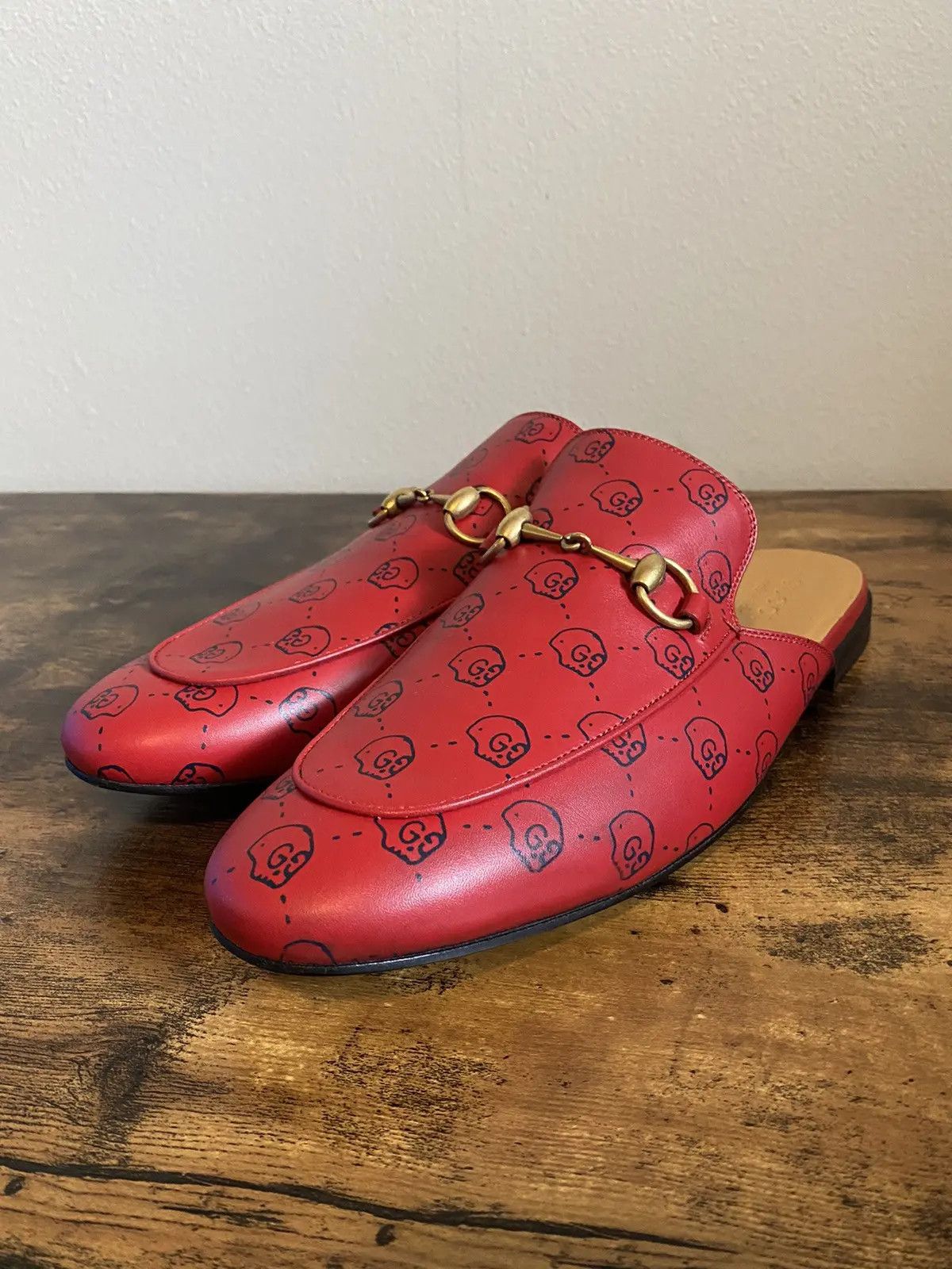 Gucci Gucci Ghost Hamlet Skull Horsebit Princetown Mules Size US 10 / EU 43 - 6 Thumbnail