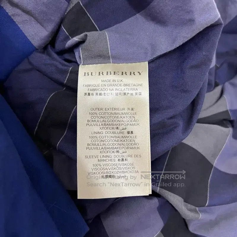 Burberry Burberry Blue Cotton Mid-Length Trench Coat. Size XXS / US 00 / IT 34 - 4 Thumbnail