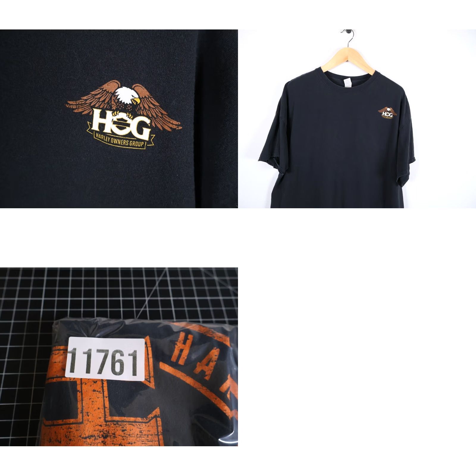Gildan VINTAGE Harley Davidson Riding Club T-Shirt Mens 3XL Black Orange Biker HOG Print Size US XXL / EU 58 / 5 - 8 Thumbnail