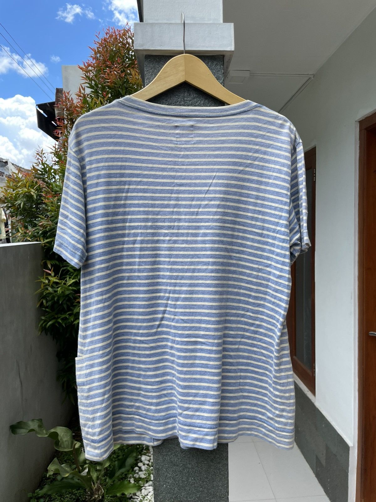Hai Sporting Gear Issey Miyake Hai Sporting Gear Stripe Big Pocket Tshirt Size US M / EU 48-50 / 2 - 4 Thumbnail