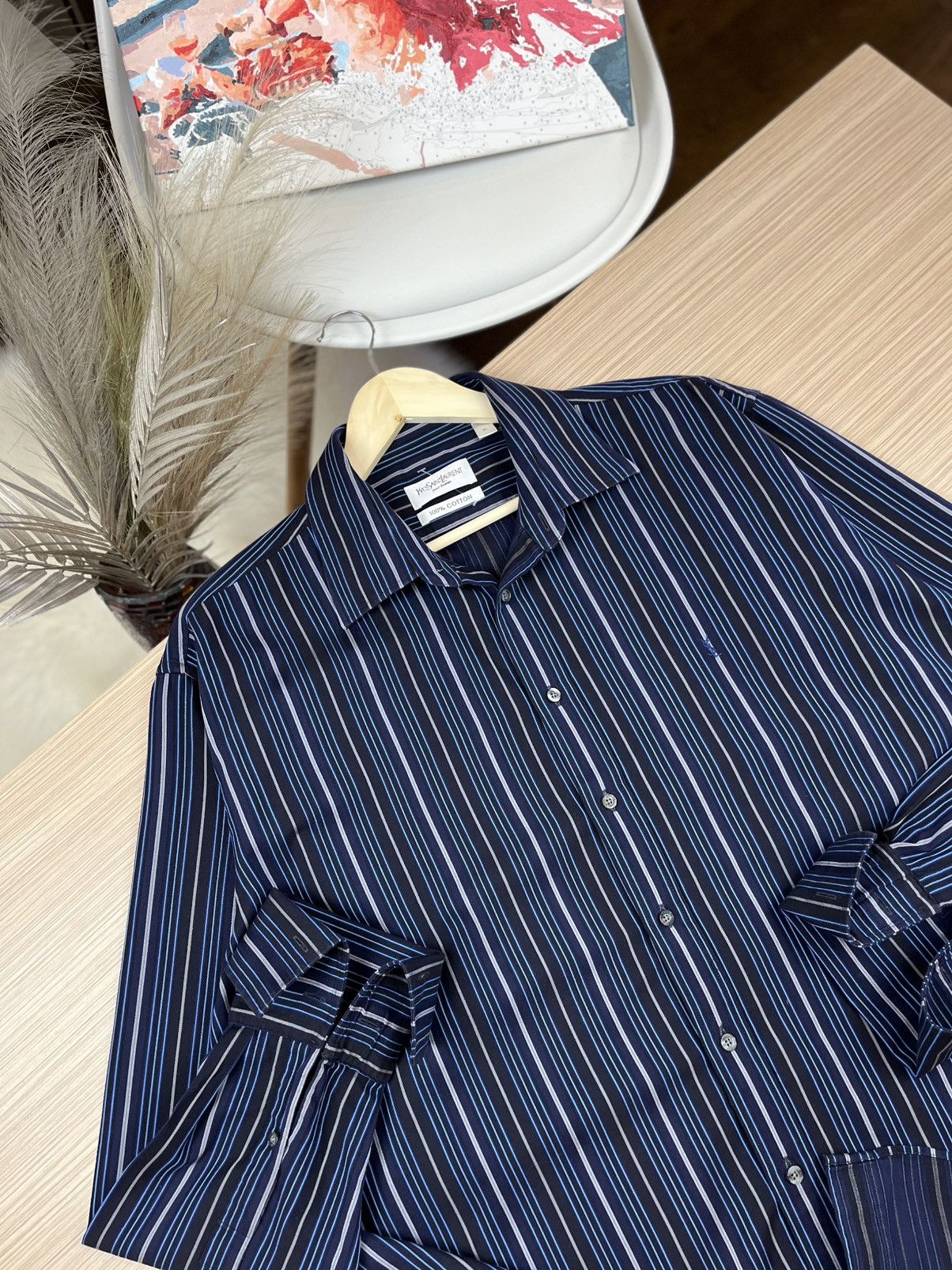 Vintage × Yves Saint Laurent Very crazy Vintage YSL Shirt Size US XL / EU 56 / 4 - 6 Thumbnail