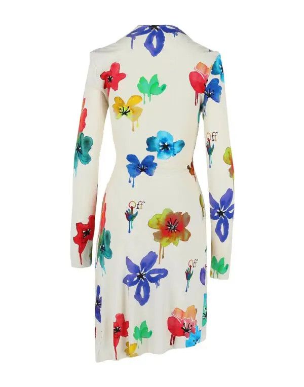 Off-White o1y1125 Midi Dress in Multicolor Size XS / US 0-2 / IT 36-38 - 2 Thumbnail