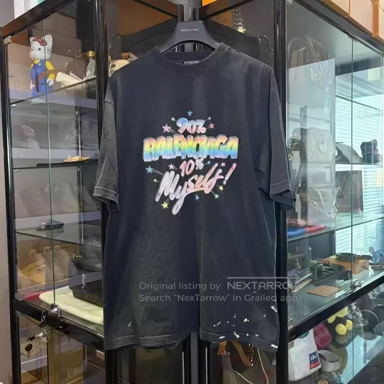 Balenciaga Balenciaga Rainbow Splatter Printed Short Sleeve Size US XS / EU 42 / 0 - 1 Thumbnail
