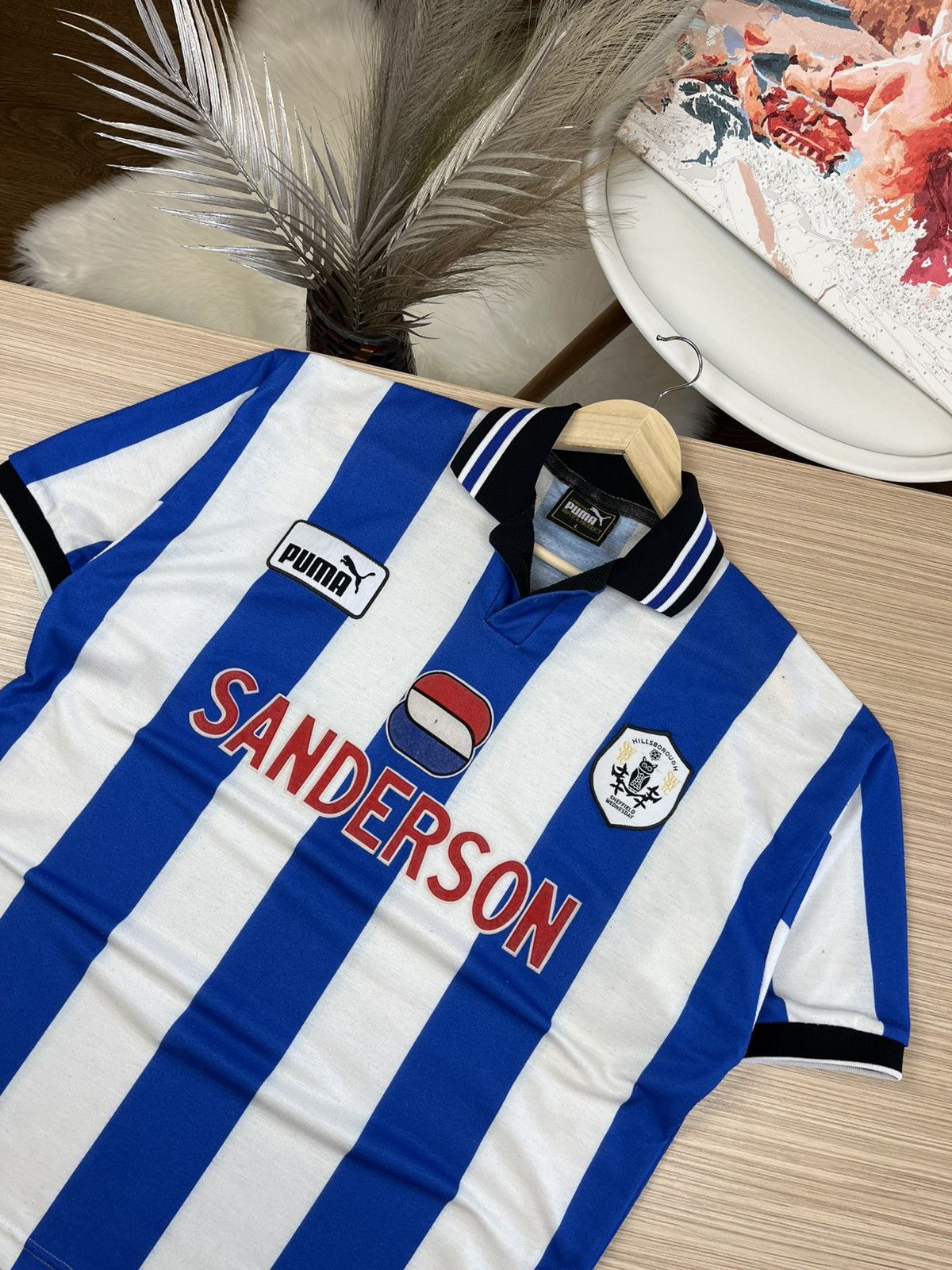 Puma SHEFFIELD WEDNESDAY PUMA SIZE L FOOTBALL SHIRT SOCCER Size US L / EU 52-54 / 3 - 2 Thumbnail