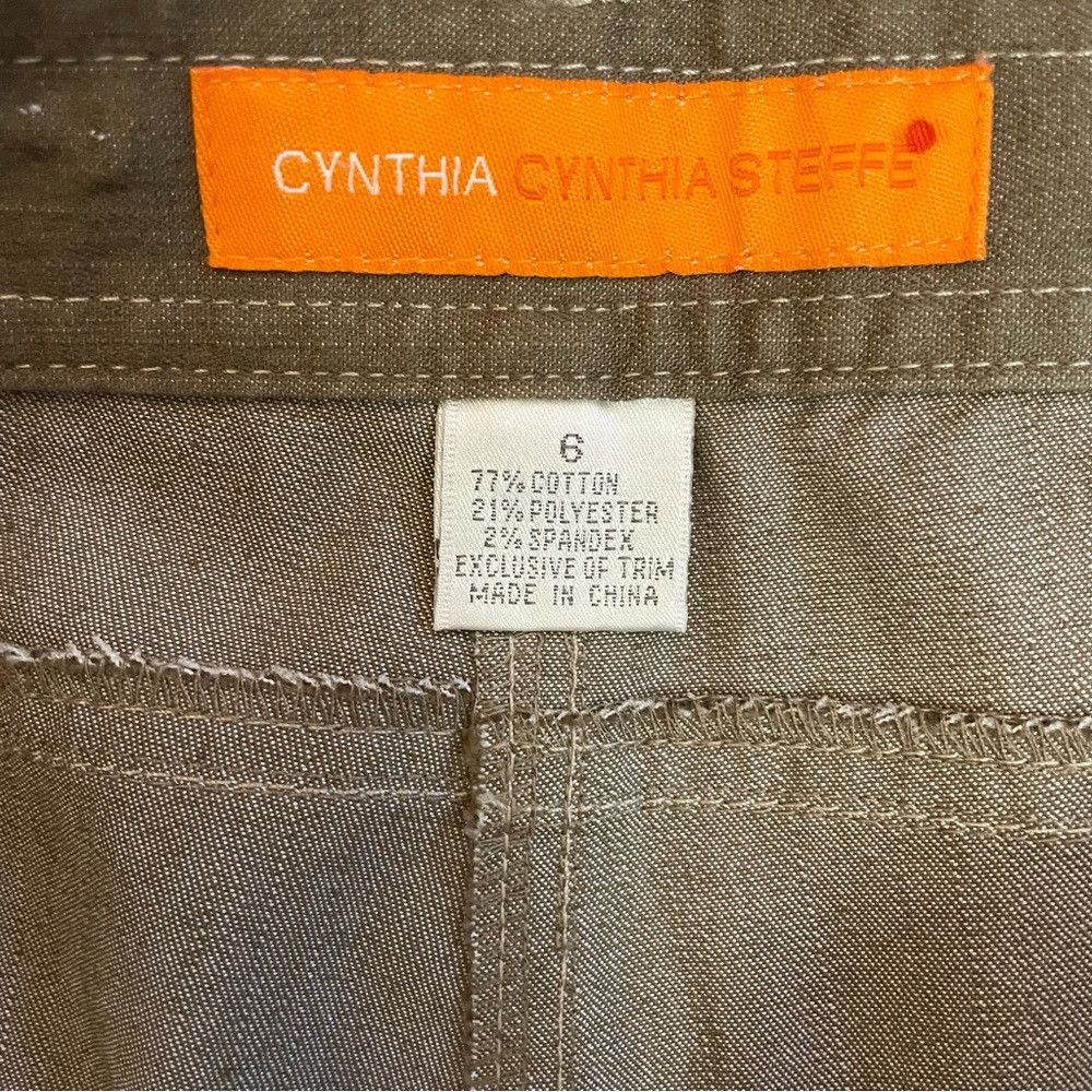 Other NWT New $150 Cynthia Steffe Tan Cotton Blend Cropped Pants Size 28" / US 6 / IT 42 - 4 Thumbnail
