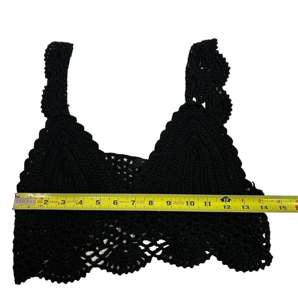 Debut debut l Black Crochet Crop Top M/L Size M / US 6-8 / IT 42-44 - 4 Thumbnail