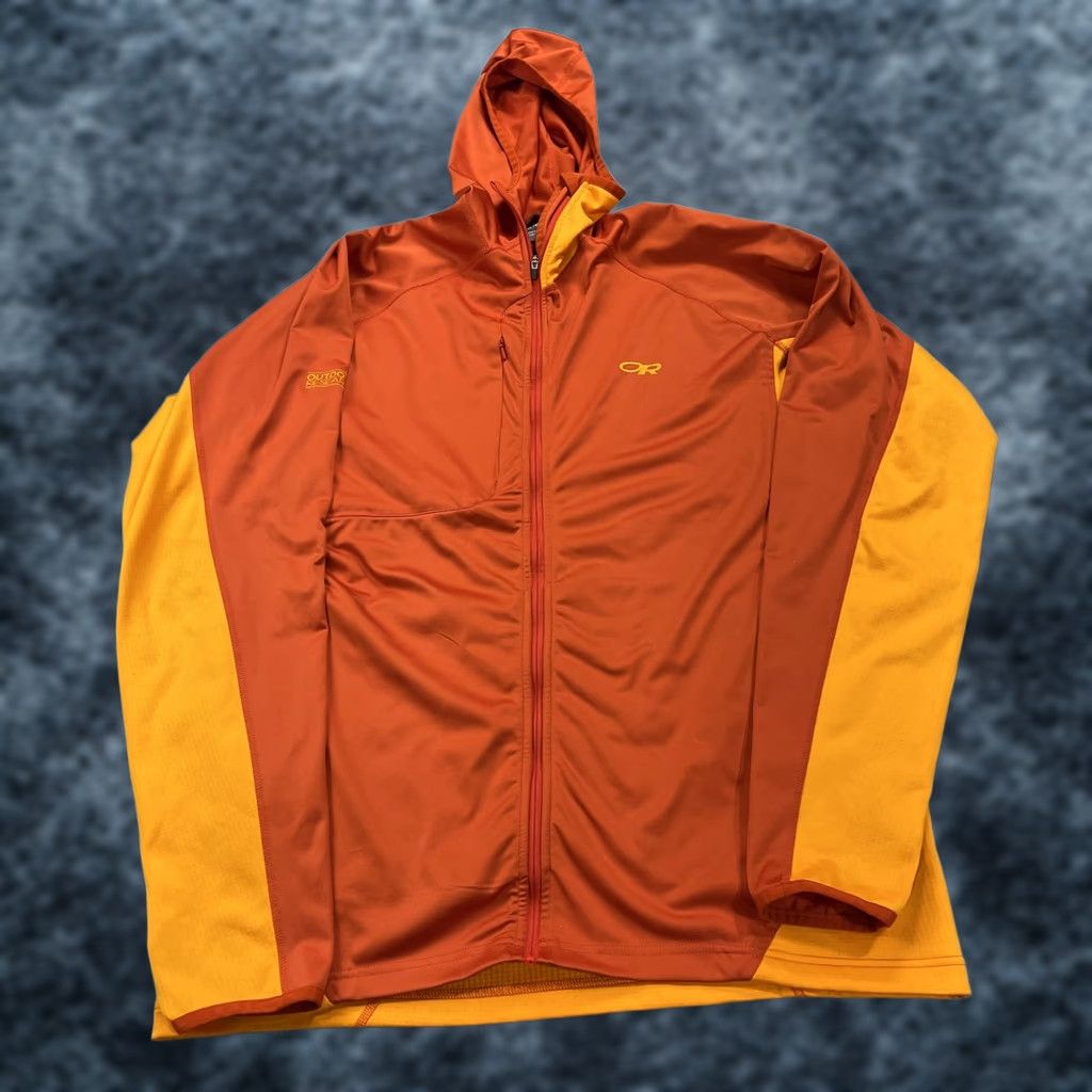Outdoor Research VINTAGE Outdoor Research Centrifuge Jacket Womens? Mens? - Wait, original is Mens XL Orange Centrifuge Hooded Softshell Full Zip Size US XL / EU 56 / 4 - 1 Thumbnail